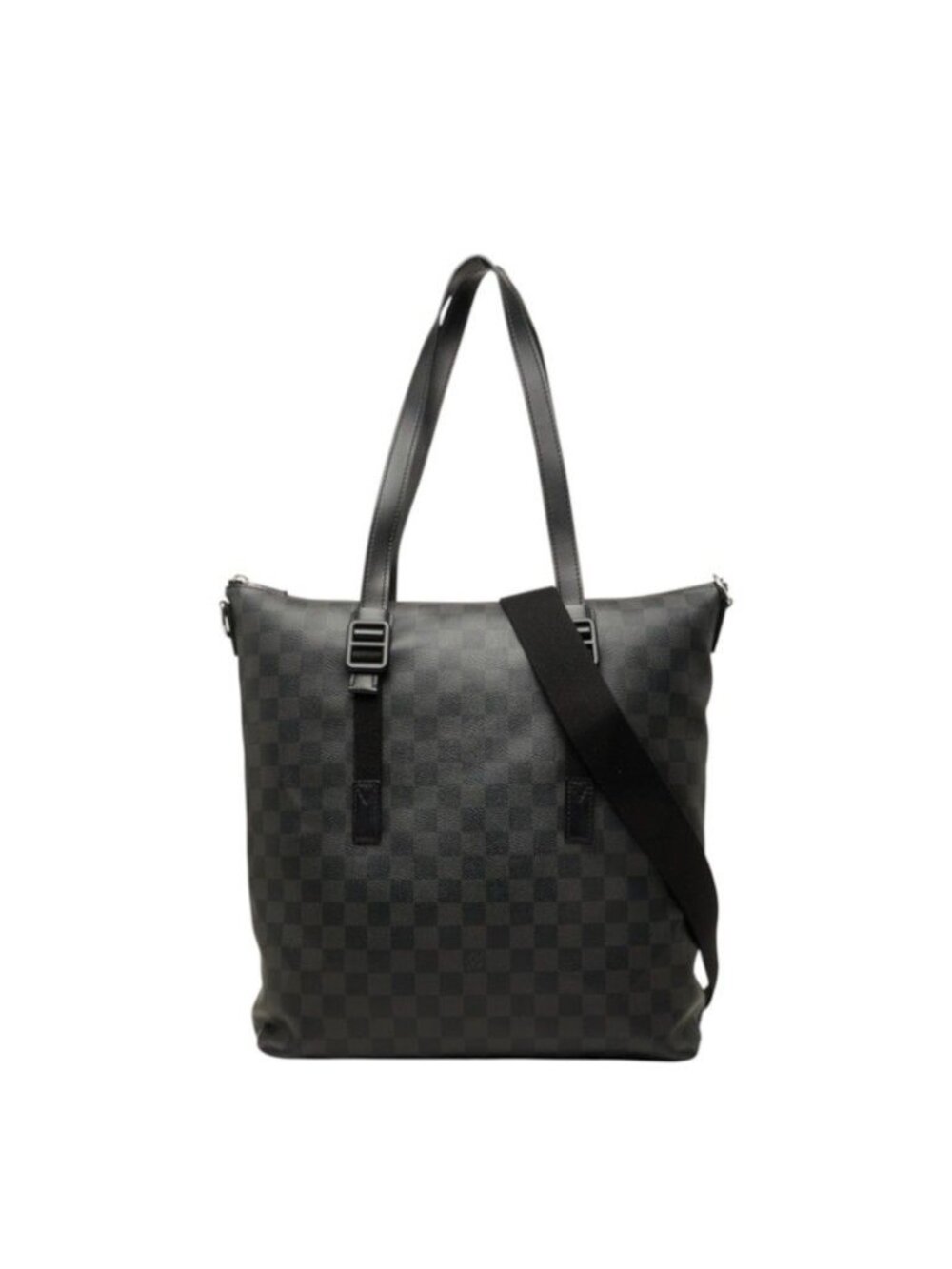 Louis Vuitton Damier Graphite Sky Line Tote Shoulder Bag 2-Way Black Leather